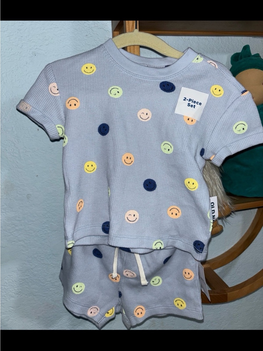 Old Navy Lavender Smiley Face 2 piece Set